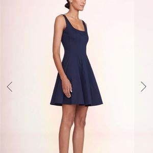 STAUD MINI WELLS DRESS NAVY